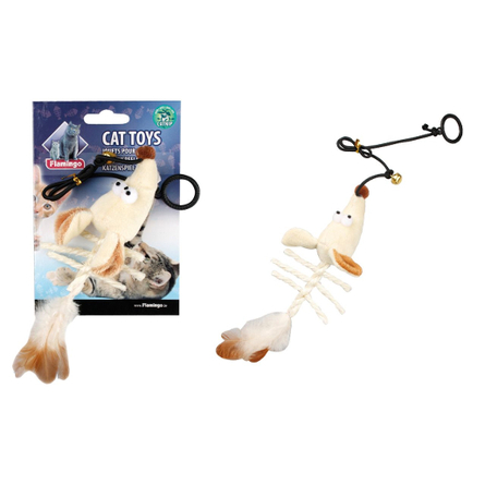 Flamingo Игрушка для кошек мышка-скелет на резинке – интернет-магазин Ле’Муррр
